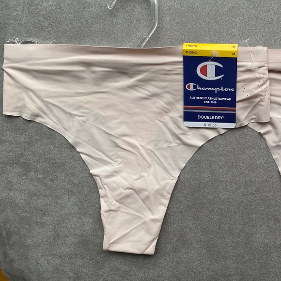 LOT OF 2 CHAMPION DOUBLE DRY Thongs in Blush Color Size Medium NWT - Picture 9 of 11
